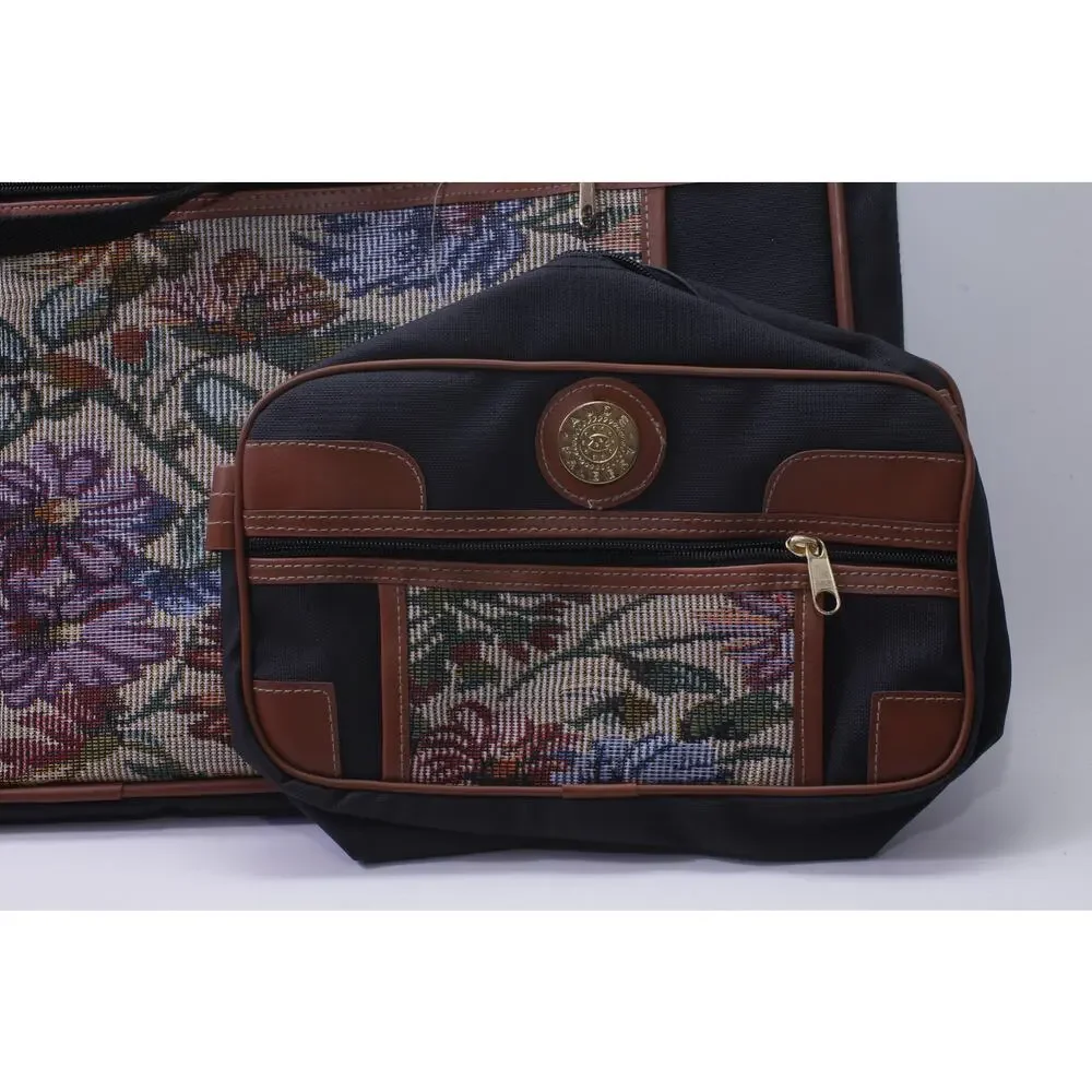 Aude Falbert, Briefcase with Toiletry Bag, Embroidered, Travel, ~ 260122-WH O-2